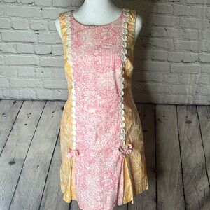 Women’s Lilly Pulitzer women’s pink/orange jubilee Tenley sleeveless dress size2